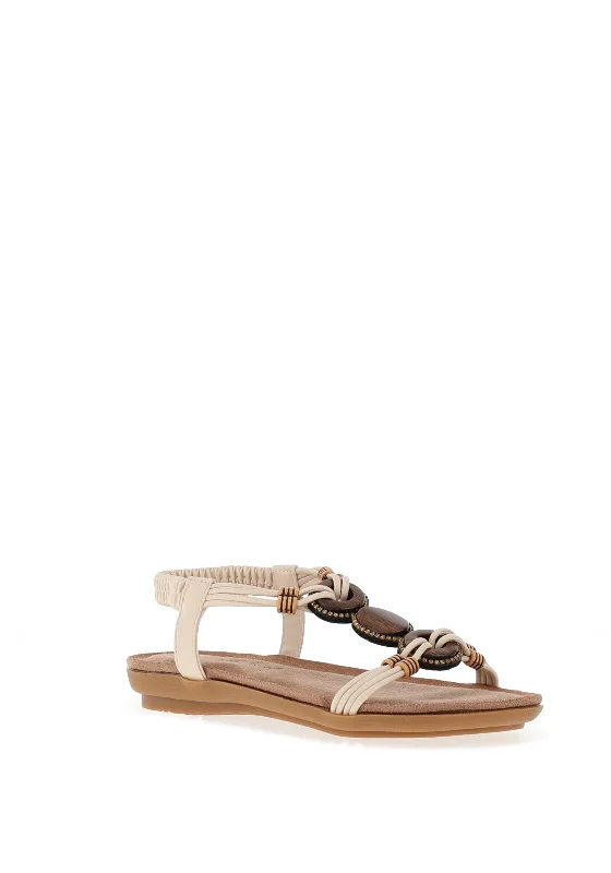 Lunar Adele Boho Sandals, Off White