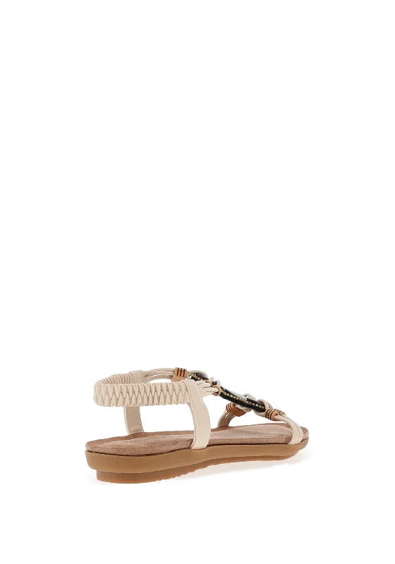 Lunar Adele Boho Sandals, Off White