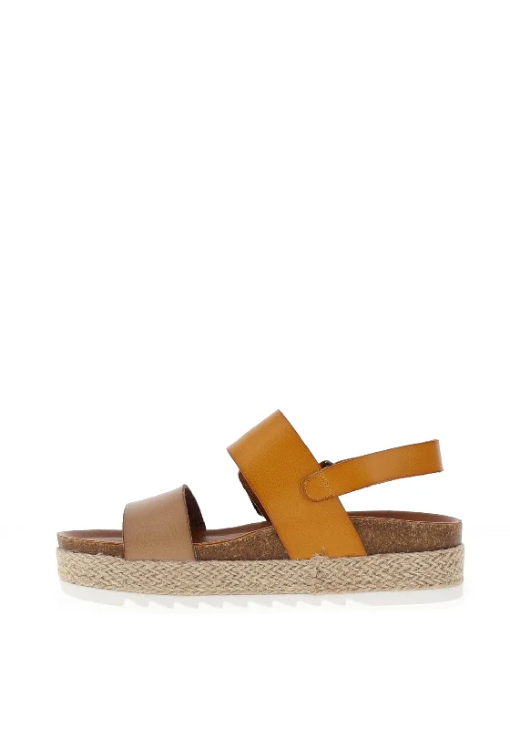 Lunar Deanna Espadrille Platform Sandals, Beige