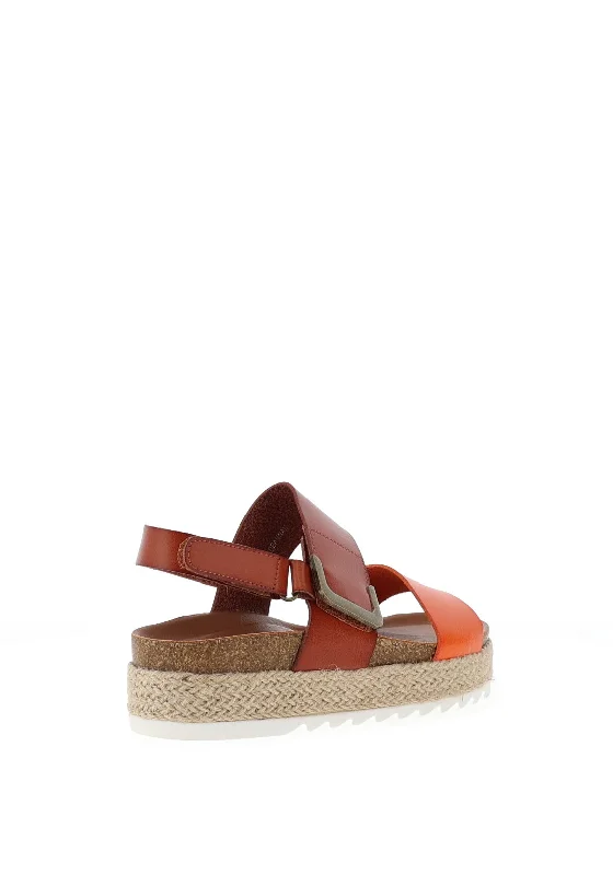 Lunar Deanna Espadrille Platform Sandals, Orange