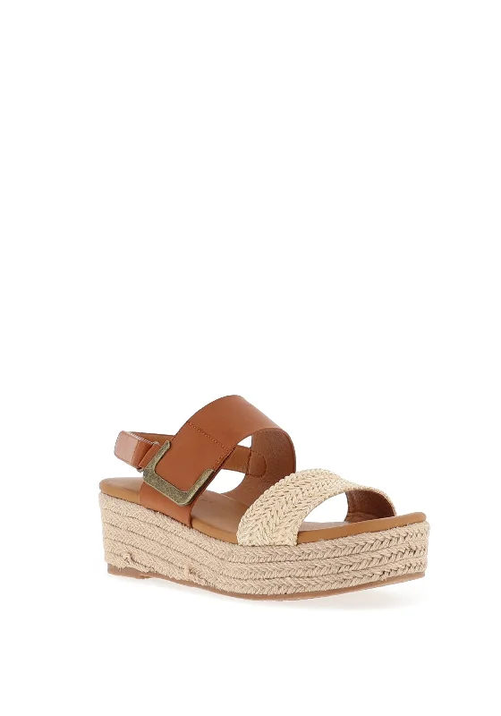 Lunar Logan Espadrille Platform Sandals, Tan