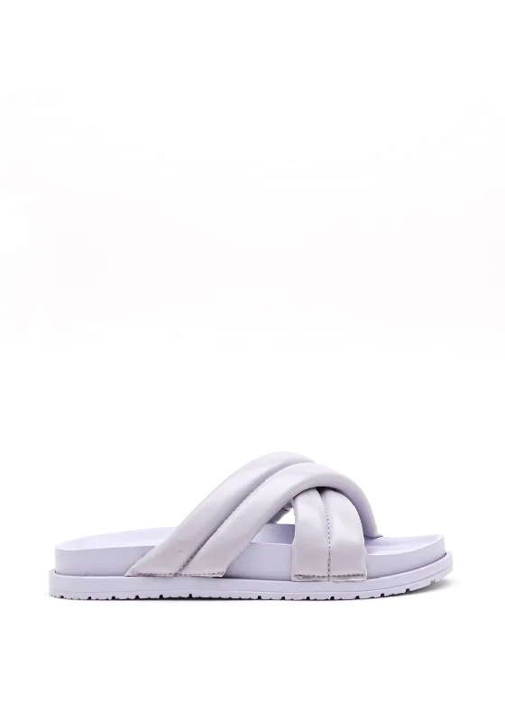 Millie & Co. Padded Strap Slider Sandals, Lilac