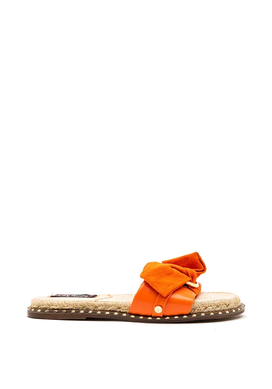 Rant & Rave Juno Bow Slip on Sandals, Orange