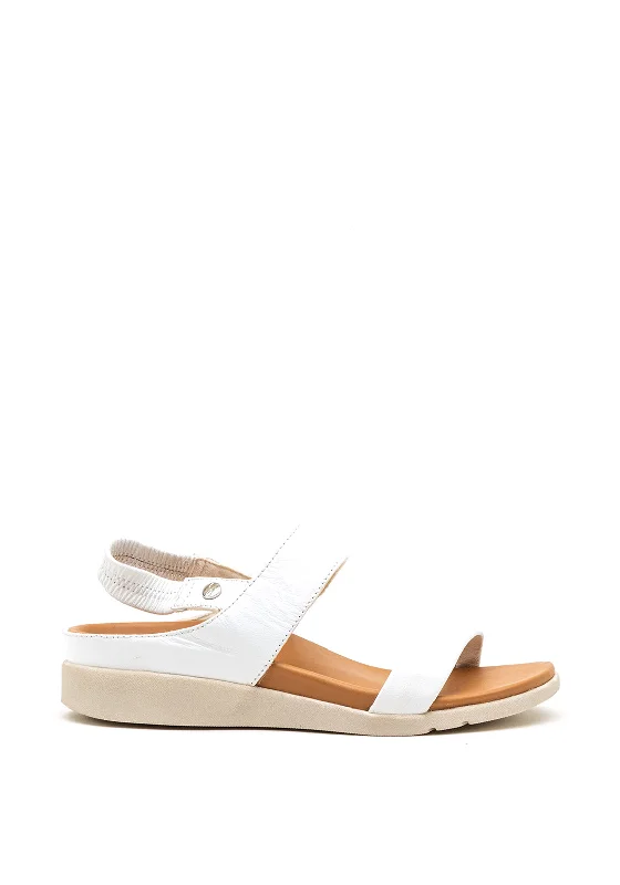 Strive Isla Leather Elastic Strap Sandals, White