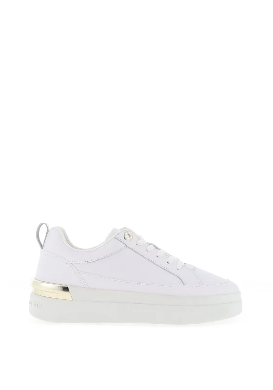 Tommy Hilfiger Womens Monogram Lux Court Trainer, White