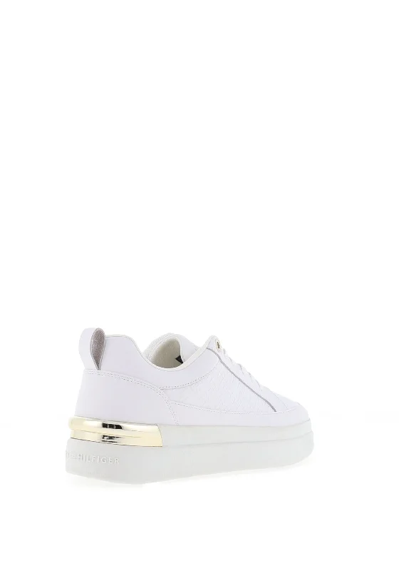 Tommy Hilfiger Womens Monogram Lux Court Trainer, White