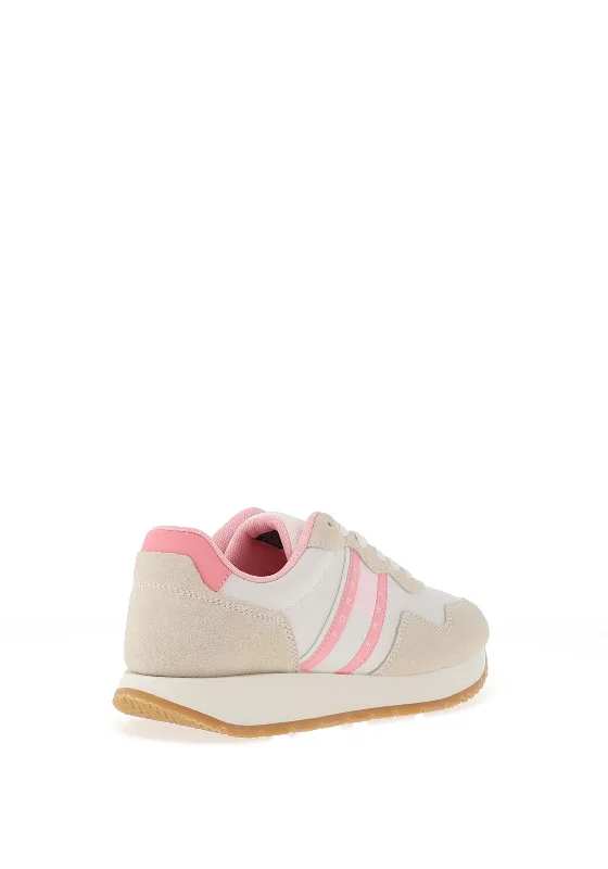 Tommy Jeans Womens Leather Essential Suede Cleat Trainers, Tickled Pink