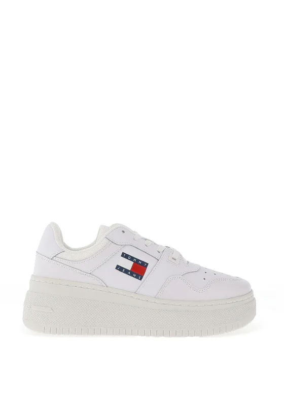 Tommy Jeans Womens Retro Flatform Fine Cleat Trainers, White