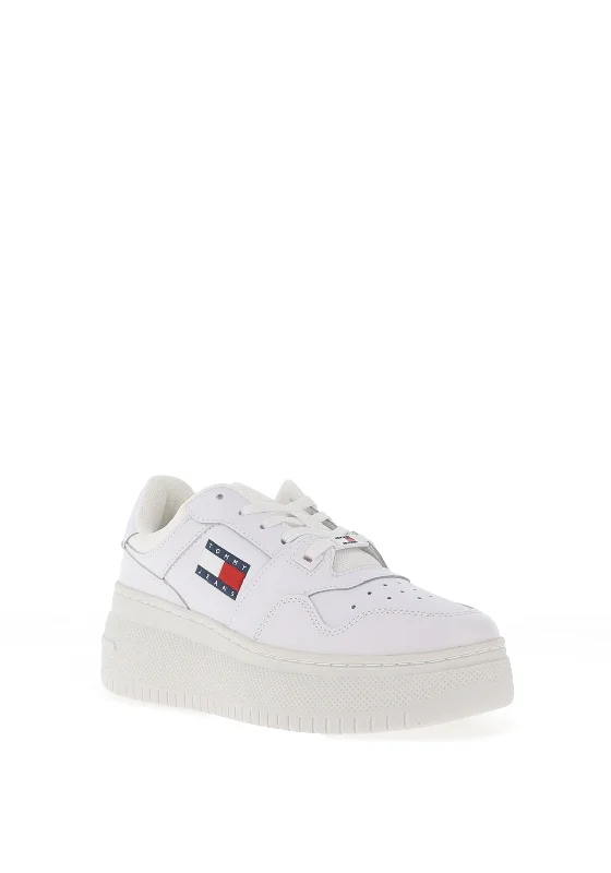 Tommy Jeans Womens Retro Flatform Fine Cleat Trainers, White