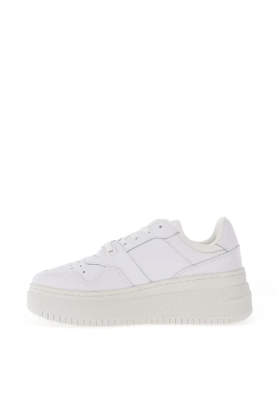 Tommy Jeans Womens Retro Flatform Fine Cleat Trainers, White