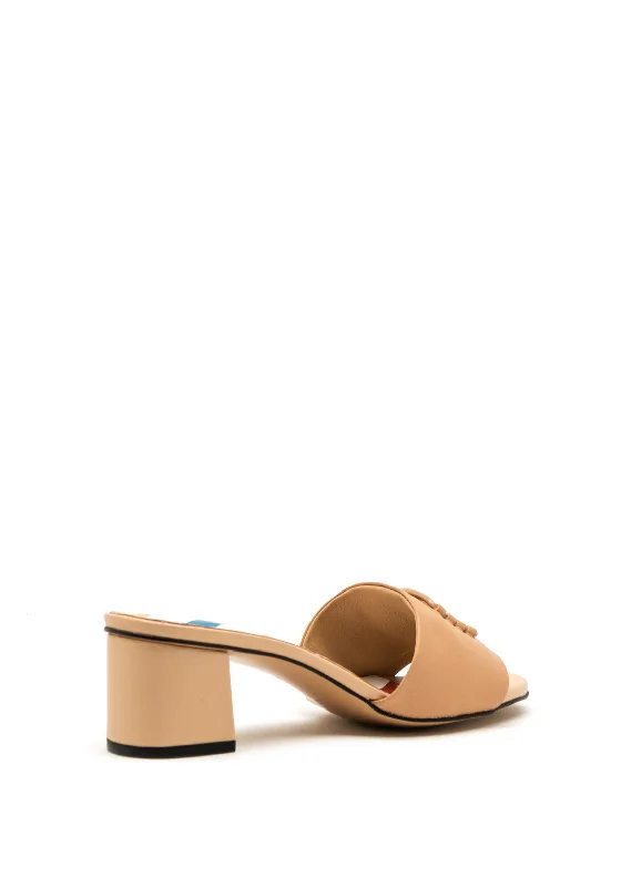 Tommy Hilfiger Womens Block Heel Mule Sandals, Sandrift