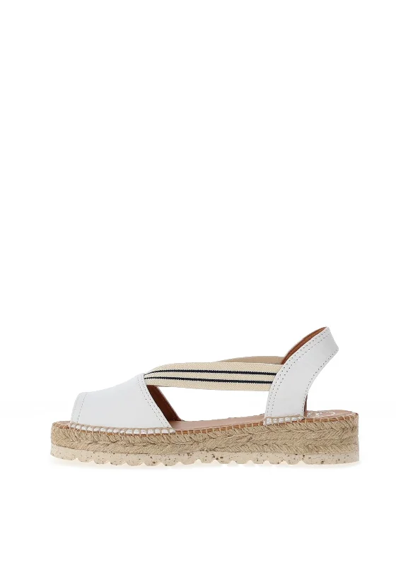 Toni Pons Estel Leather Espadrille Sandals, White