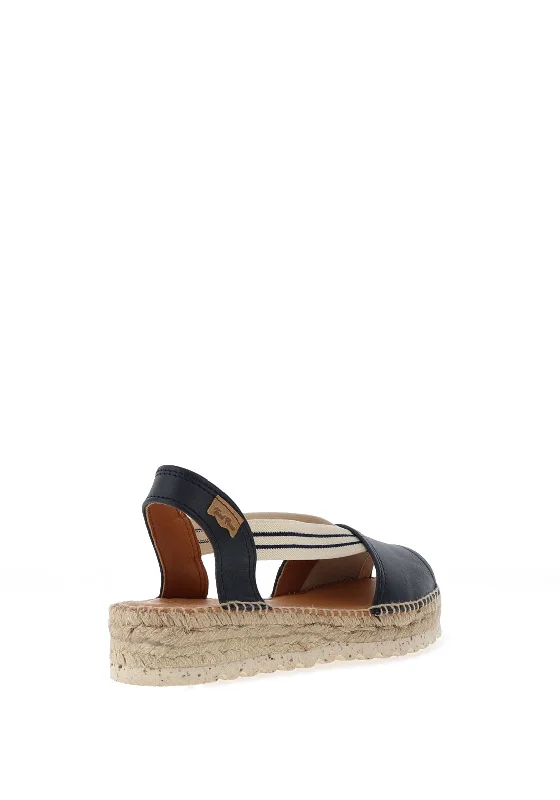 Toni Pons Estel Leather Espadrille Sandals, Navy