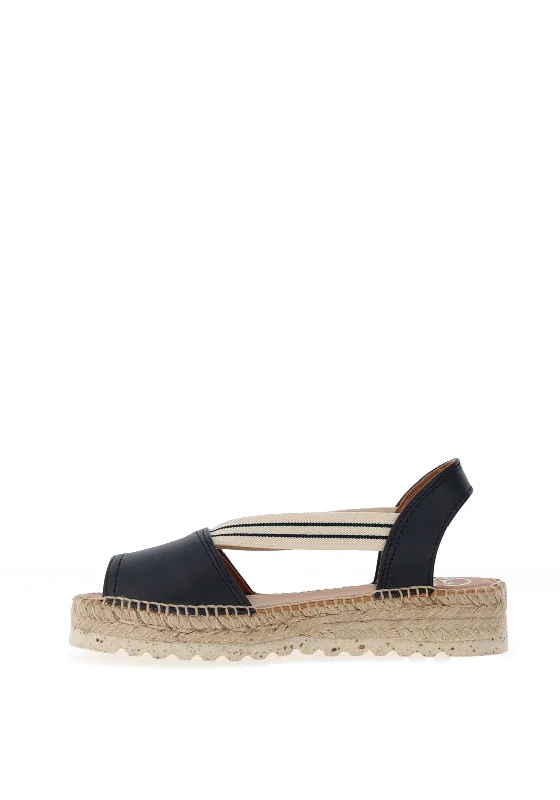 Toni Pons Estel Leather Espadrille Sandals, Navy