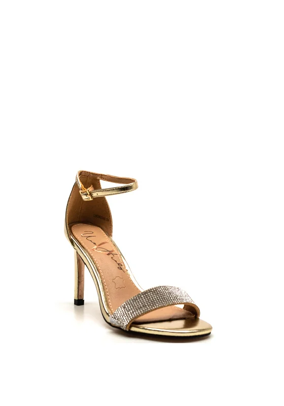 Una Healy Chasing Cars Heeled Sandals, Gold