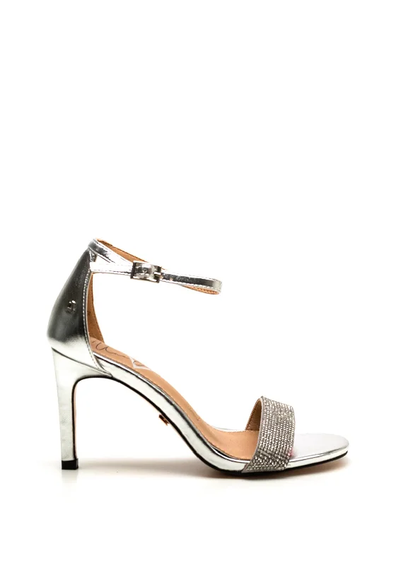 Una Healy Chasing Cars Heeled Sandals, Silver