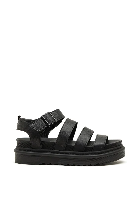 Una Healy Take Five Chunky Sandals, Black