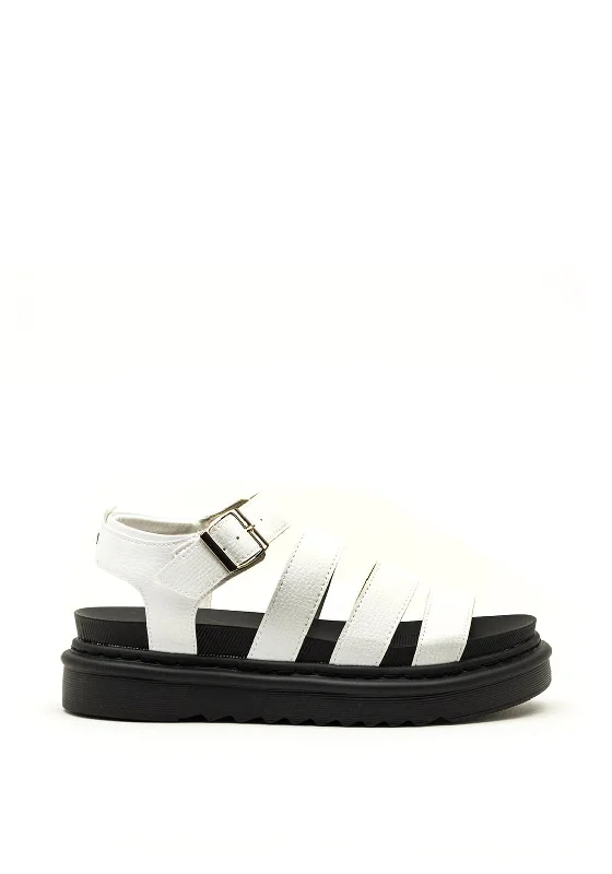 Una Healy Take Five Chunky Sandals, White