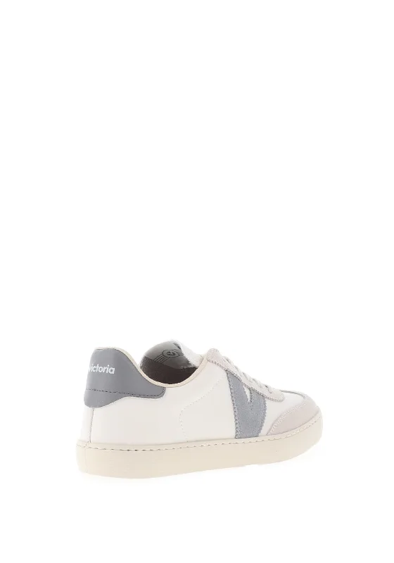 Victoria Womens Berlin Leather Trainers, Grey