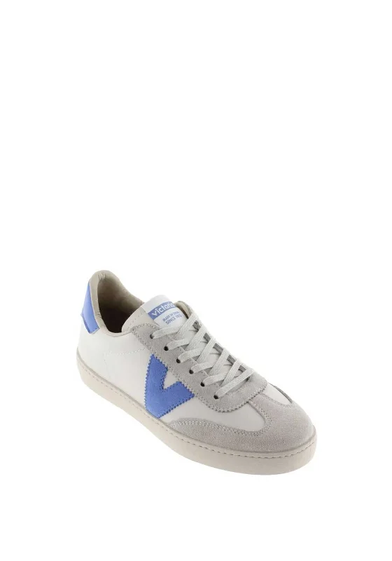 Victoria Womens Berlin Leather Trainers, Azul