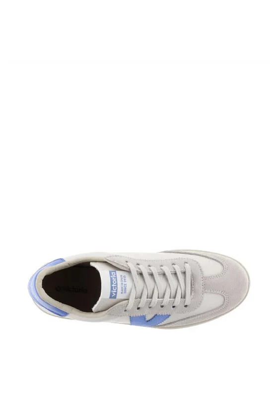 Victoria Womens Berlin Leather Trainers, Azul