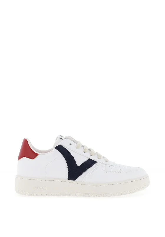 Victoria Womens Madrid Leather Contrast Trainer, Marino