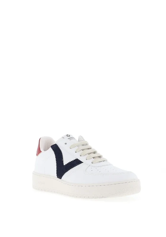 Victoria Womens Madrid Leather Contrast Trainer, Marino