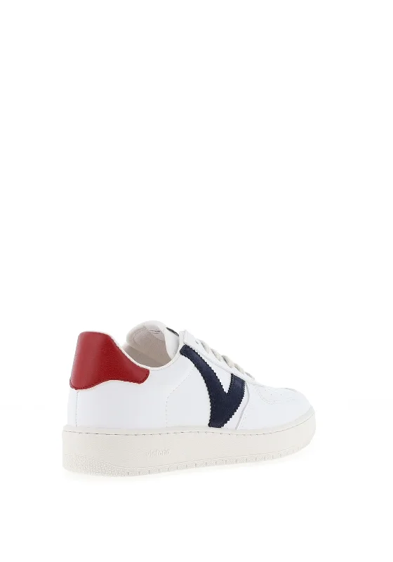 Victoria Womens Madrid Leather Contrast Trainer, Marino