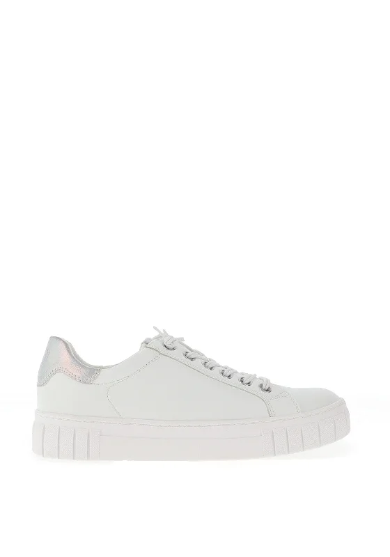 Marco Tozzi Platform Sole Trainer, White Combi