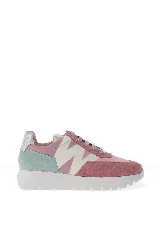 Wonders Colour Block Wedge Trainers, Blush