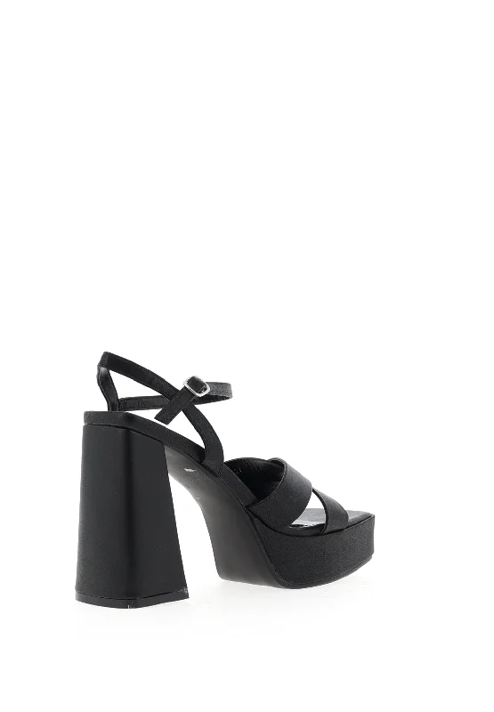 Zen Collection Chunky Platform Heeled Sandals, Black