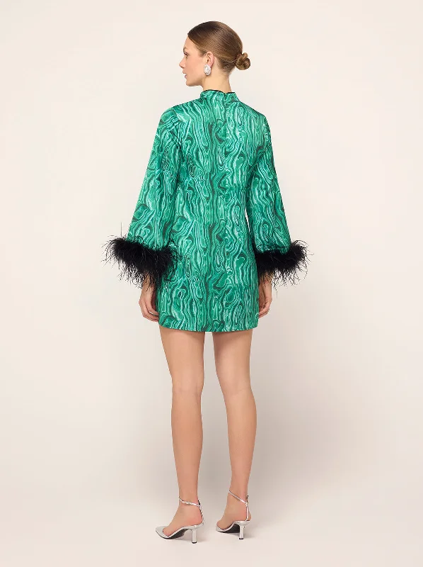 Carlotta Malachite Print Mini Dress