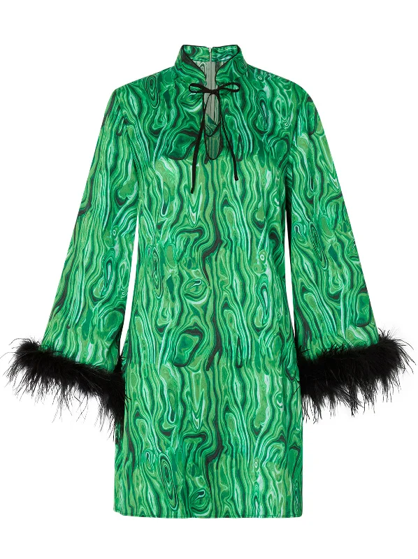 Carlotta Malachite Print Mini Dress