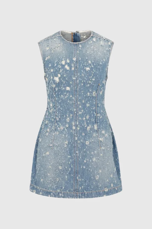 Carter Denim Sleeveless Mini Dress