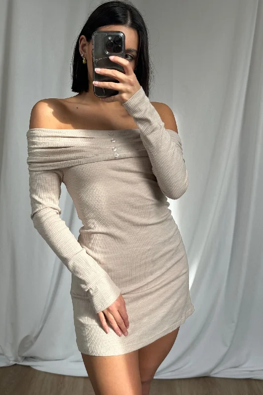 Clara Mini Dress Latte