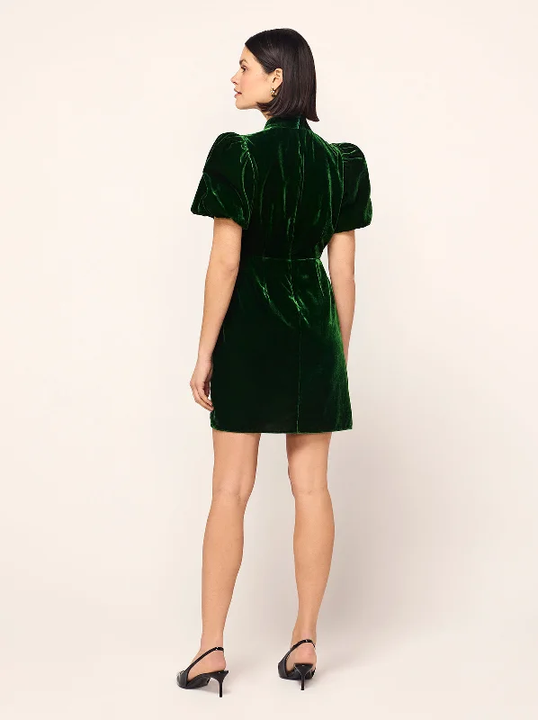 Josette Green Velvet Mini Dress