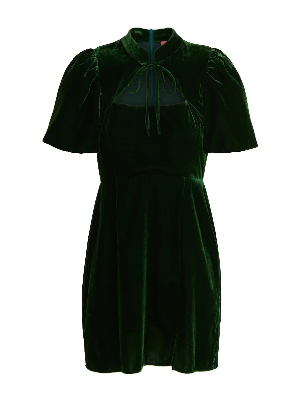 Josette Green Velvet Mini Dress