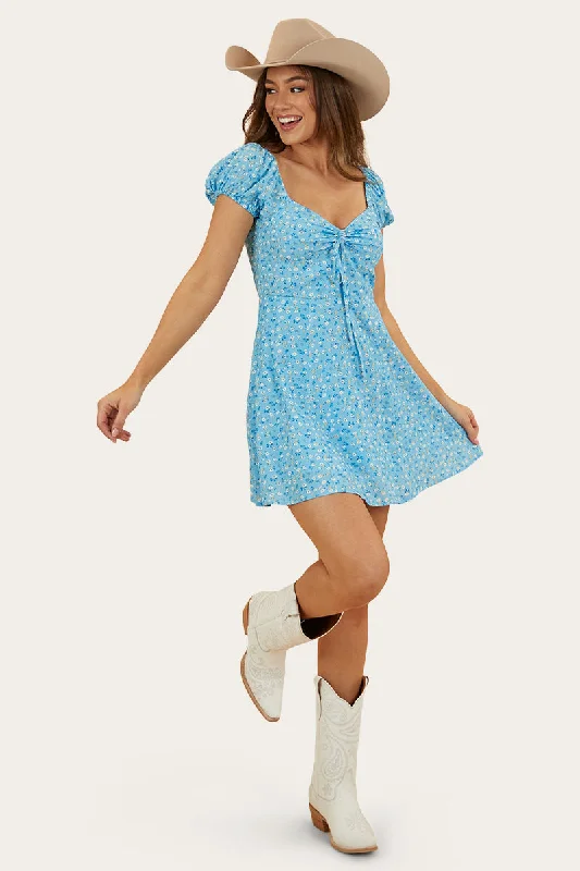 Posie Womens Mini Dress - Blue