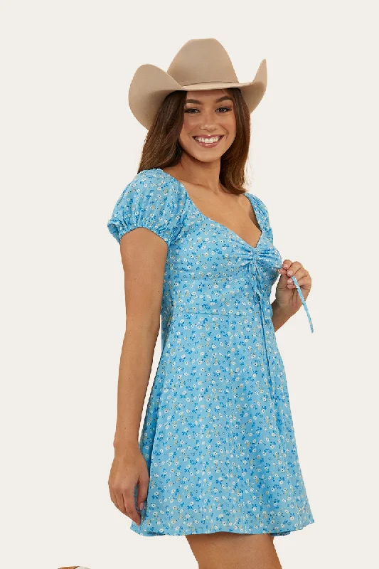 Posie Womens Mini Dress - Blue