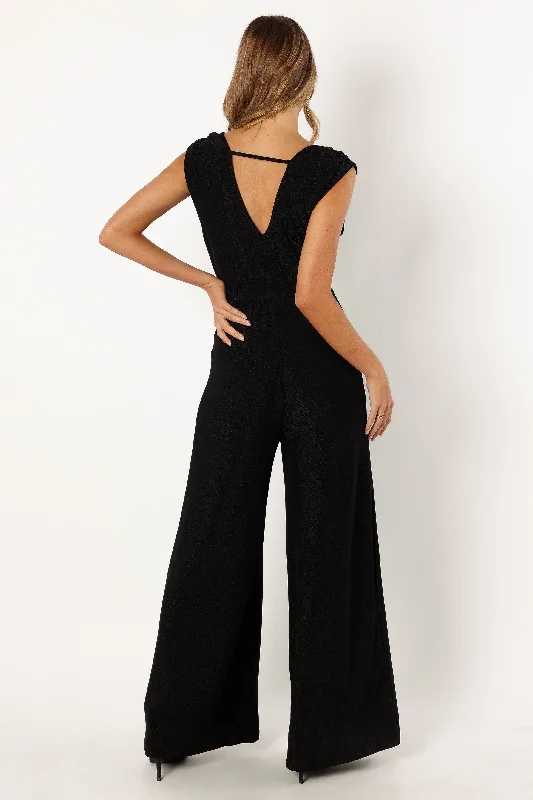 Nora Wide Leg Jumpsuit - Black