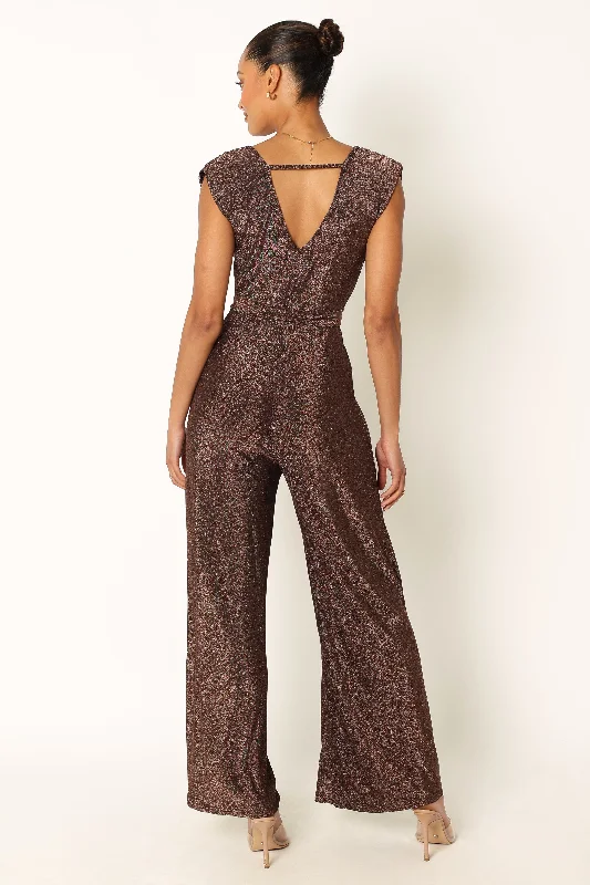 Nora Wide Leg Jumpsuit - Chocolate