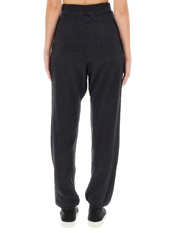 ORB Embroidered Logo Wool Track Pants Black