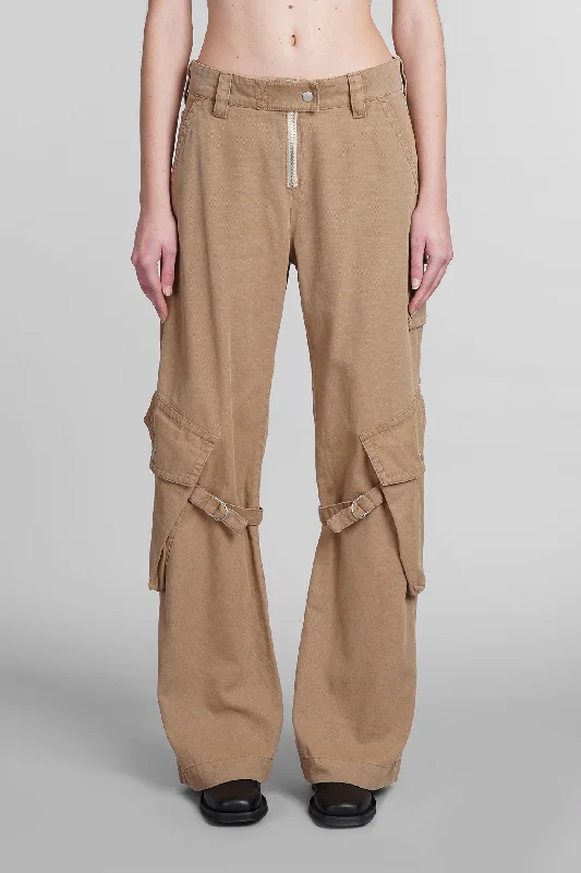 Pants in beige cotton