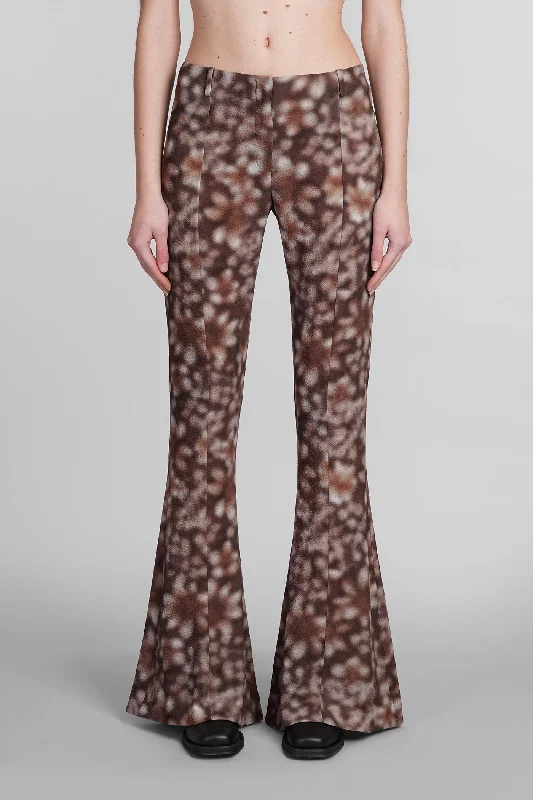 Pants in brown polyester