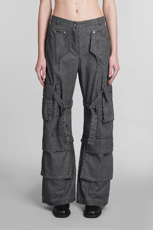 Pants in grey cotton