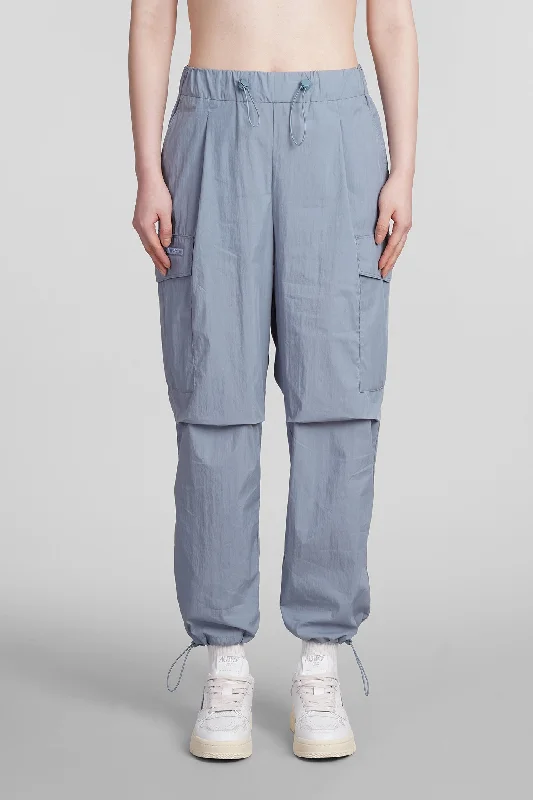 Pants in blue cotton