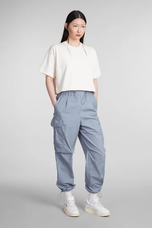 Pants in blue cotton