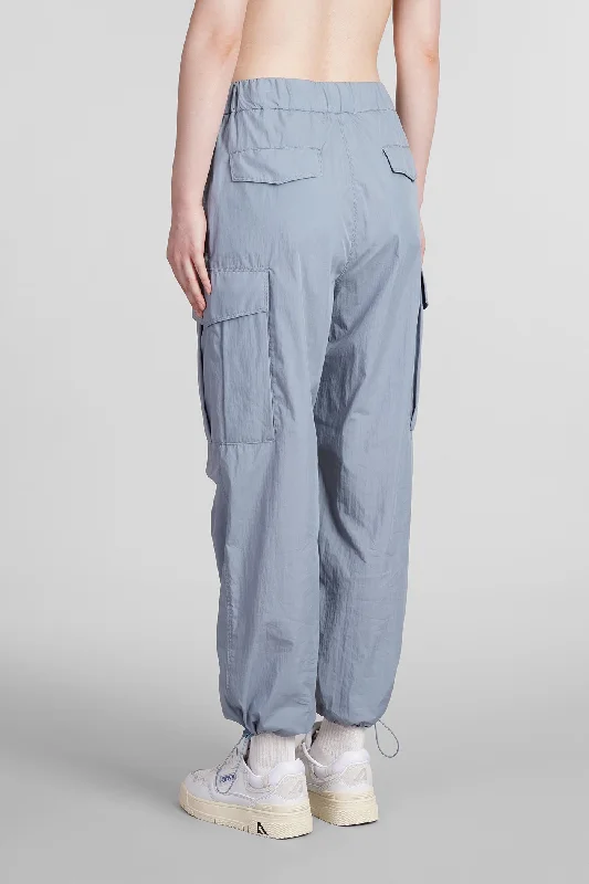 Pants in blue cotton