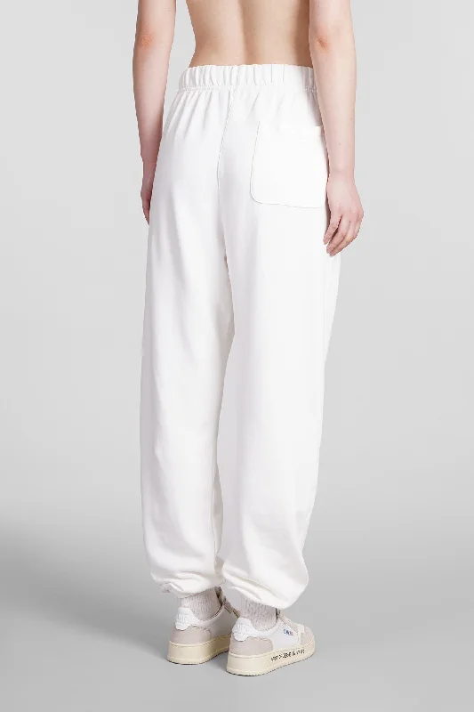 Pants in white cotton