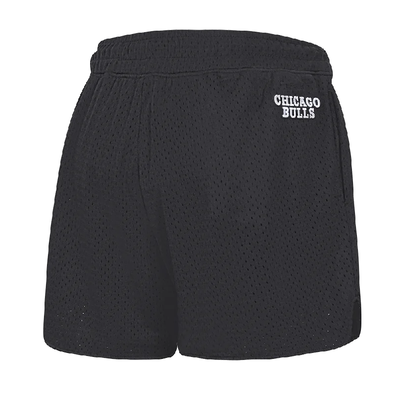 NBA CHICAGO BULLS SCRIPT TAIL WOMEN'S MESH SHORT (BLACK)